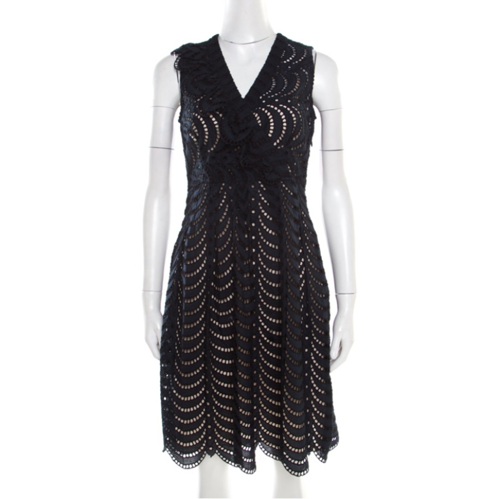 Marc Jacobs navy eyelet dress